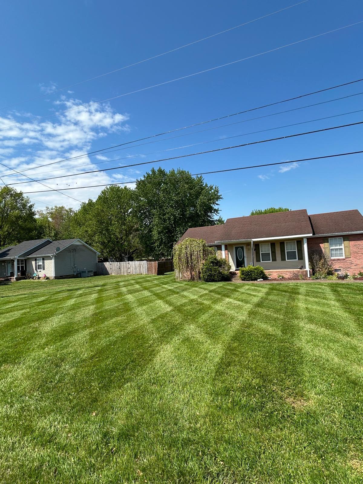 Clean lawn finish after mowing